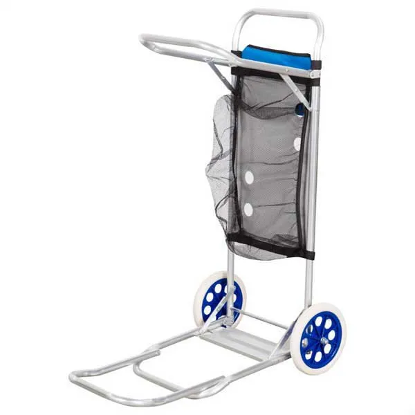 Aktive 62683 Faltbarer Strandwagen Mit Großen Rädern 47x75x104 Cm unisex, Blue / grey, One Size Aktive 62683 Faltbarer Strandwagen Mit Großen Rädern 47x75x104 Cm unisex, Blue / grey, One Size