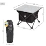 Aktive 63043 34x38x30cm Klappbarer Campingtisch, Grey / black, 34 x 38 x 30cm