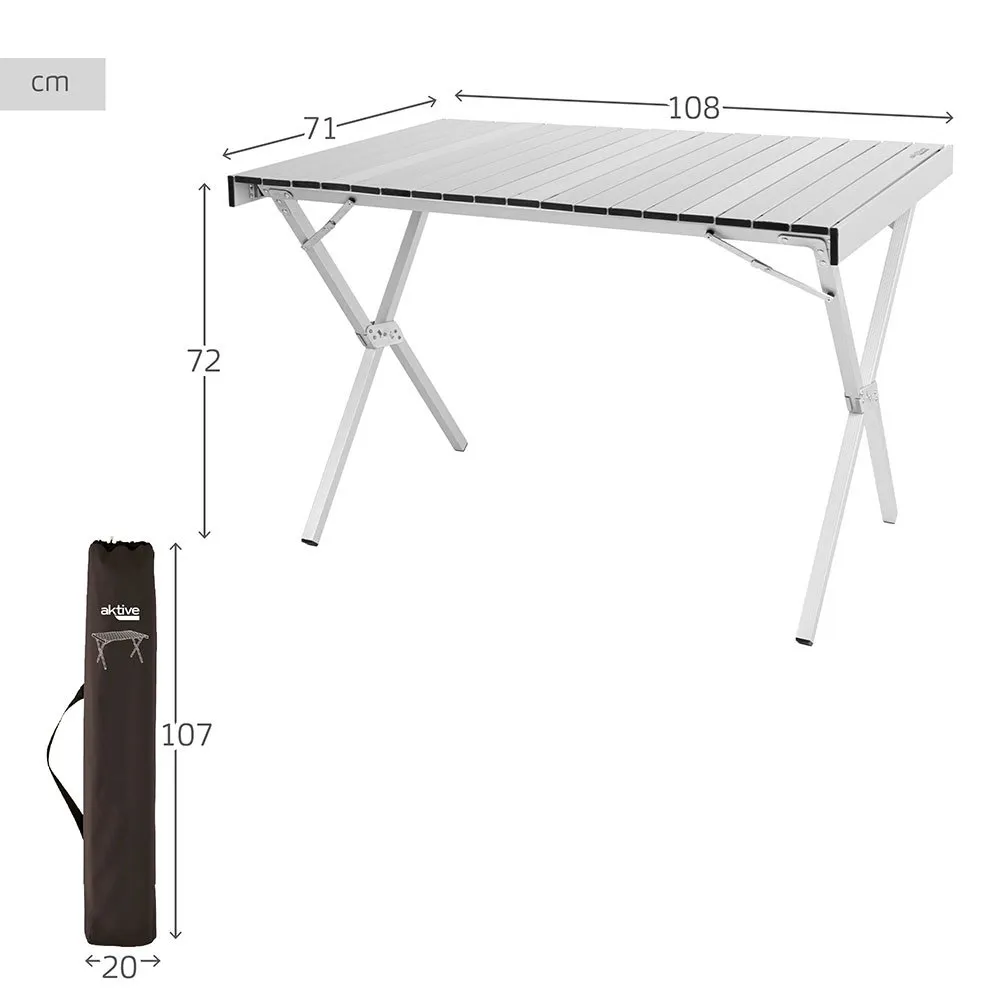 Aktive 63050 71x108x72cm Klappbarer Campingtisch, White, 6305071 x 108 x 72cm Aktive 63050 71x108x72cm Klappbarer Campingtisch, White, 6305071 x 108 x 72cm