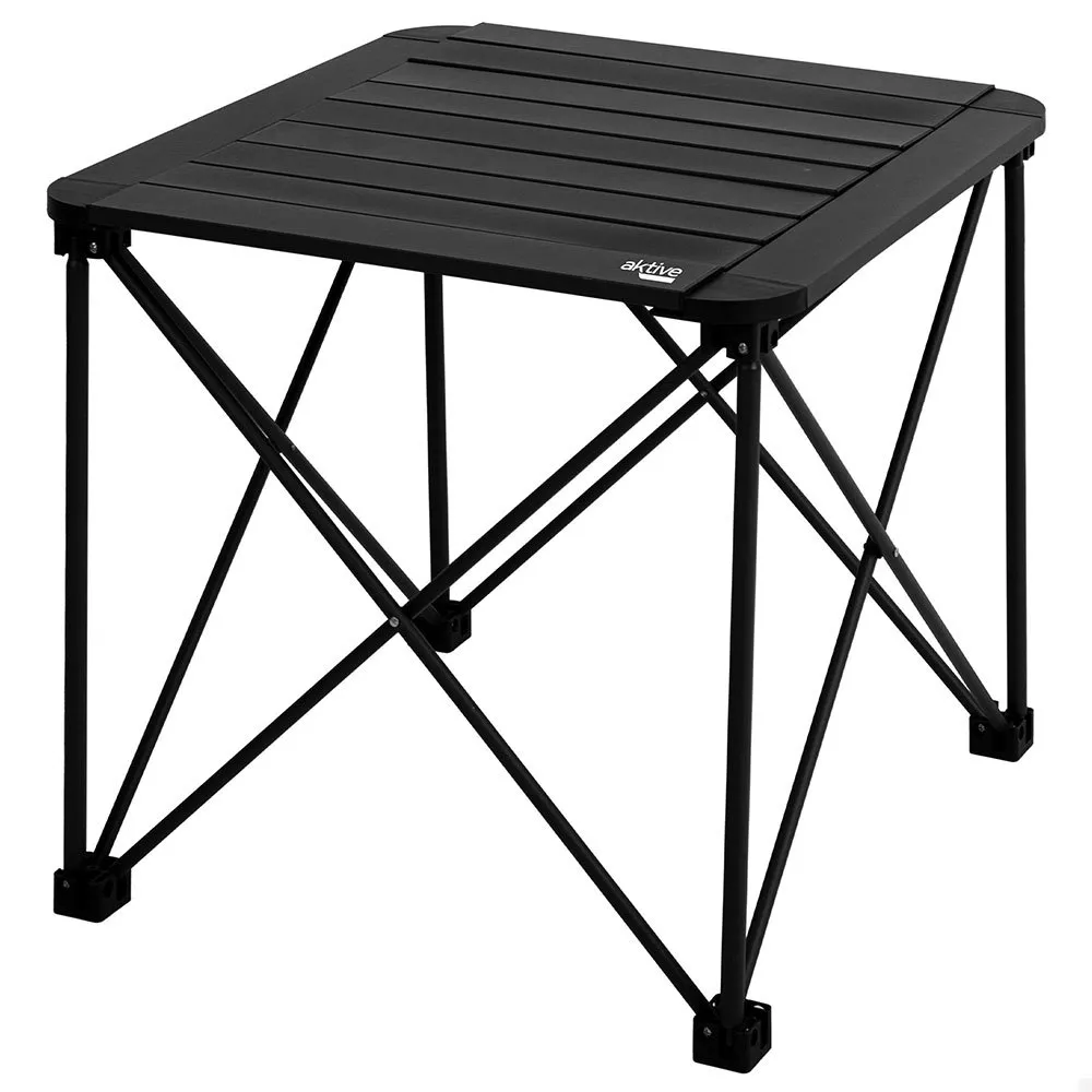 Aktive 63051 52x52x46cm Klappbarer Campingtisch, Black, 52 x 52 x 46cm Aktive 63051 52x52x46cm Klappbarer Campingtisch, Black, 52 x 52 x 46cm