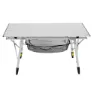 Aktive 63052 Klappbarer Campingtisch, Alum, 90 x 51 x 45-70cm