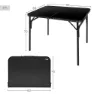 Aktive 63054 Klappbarer Campingtisch, Black, 90 x 60 x 70cm