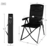 Aktive 63058 Mehrpositions-klappstuhl Gepolstert, Black, 56 x 76 x 109cm