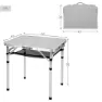 Aktive 63085 Klappbarer Campingtisch, Beige, 60 x 45 x 56cm