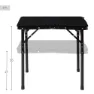 Aktive 63086 Höhenverstellbarer Klappcampingtisch, Black, 60 x 45 x 27/56cm