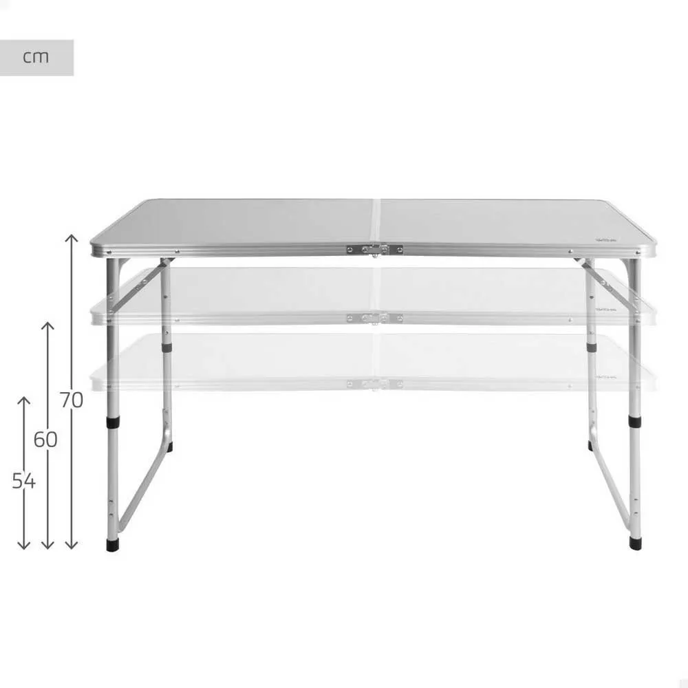 Aktive 63088 Höhenverstellbarer Klappcampingtisch, Grey, 120 x 60 x 54/60/70cm Aktive 63088 Höhenverstellbarer Klappcampingtisch, Grey, 120 x 60 x 54/60/70cm