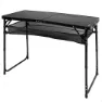 Aktive 63089 Höhenverstellbarer Klappcampingtisch, Black, 120 x 60 x 60/70cm