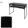Aktive 63089 Höhenverstellbarer Klappcampingtisch, Black, 120 x 60 x 60/70cm
