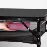 Aktive 63089 Höhenverstellbarer Klappcampingtisch, Black, 120 x 60 x 60/70cm