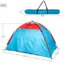 Aktive 63120 Windschutz Und Strandzelt 213x133x120 Cm, Blue / red, 4 places