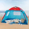 Aktive 63120 Windschutz Und Strandzelt 213x133x120 Cm, Blue / red, 4 places