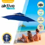 Aktive Achteckiger Regenschirm Mit Metallstange Doppeltem Dach Und Uv30-schutz 280 Cm Refurbished, Navy, One Size