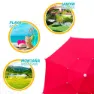 Aktive Achteckiger Sonnenschirm Mit Metallstange Doppeldach Und Uv30-schutz 280 Cm, Red, One Size