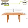 Aktive Akazie Ausziehtisch 150x100x74 Cm, Brown, One Size