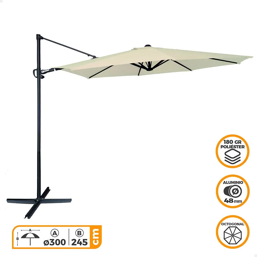 Aktive Aluminium Exzentrische Sechseckige Römische Gartenpfostenhöhe 300 Cm 48 Mm 245 Cm, Beige, One Size Aktive Aluminium Exzentrische Sechseckige Römische Gartenpfostenhöhe 300 Cm 48 Mm 245 Cm, Beige, One Size