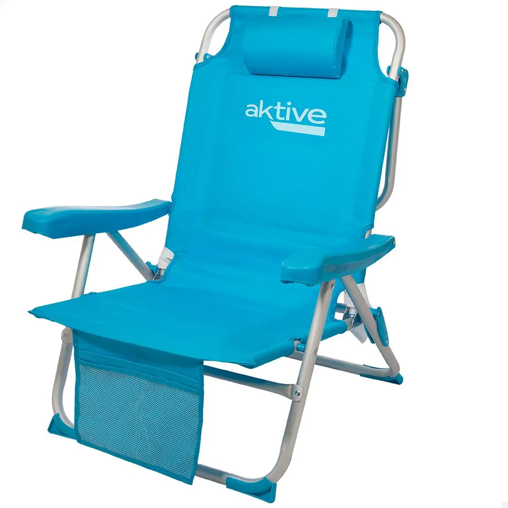 Aktive Aluminium Faltbarer Stuhlrucksack 5 Positionen 66x58x80 Cm, Blue, One Size Aktive Aluminium Faltbarer Stuhlrucksack 5 Positionen 66x58x80 Cm, Blue, One Size