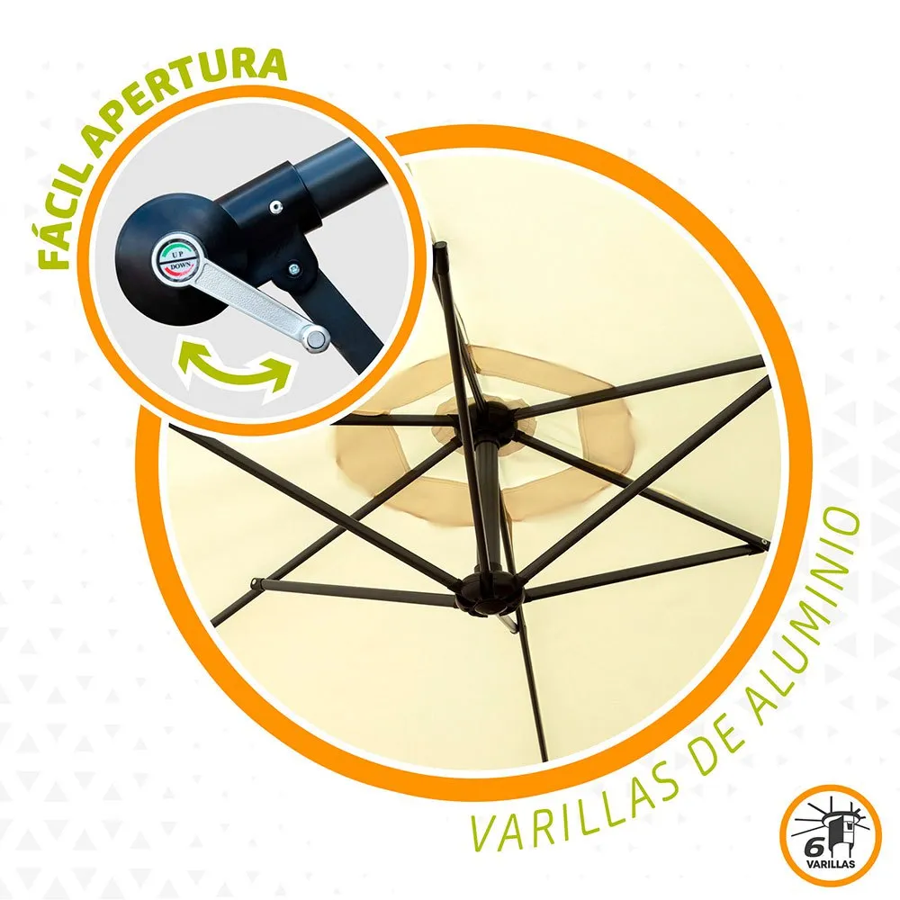 Aktive Aluminium Höhe Des Exzentrischen Bananengartenpfahls 48-42 Mm 300 Cm 245 Cm, Beige, One Size Aktive Aluminium Höhe Des Exzentrischen Bananengartenpfahls 48-42 Mm 300 Cm 245 Cm, Beige, One Size