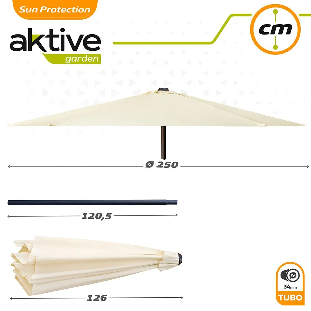 Aktive Aluminium Höhe Des Sechseckigen Pfostens 250 Cm 34 Mm 240 Cm, Cream, One Size Aktive Aluminium Höhe Des Sechseckigen Pfostens 250 Cm 34 Mm 240 Cm, Cream, One Size