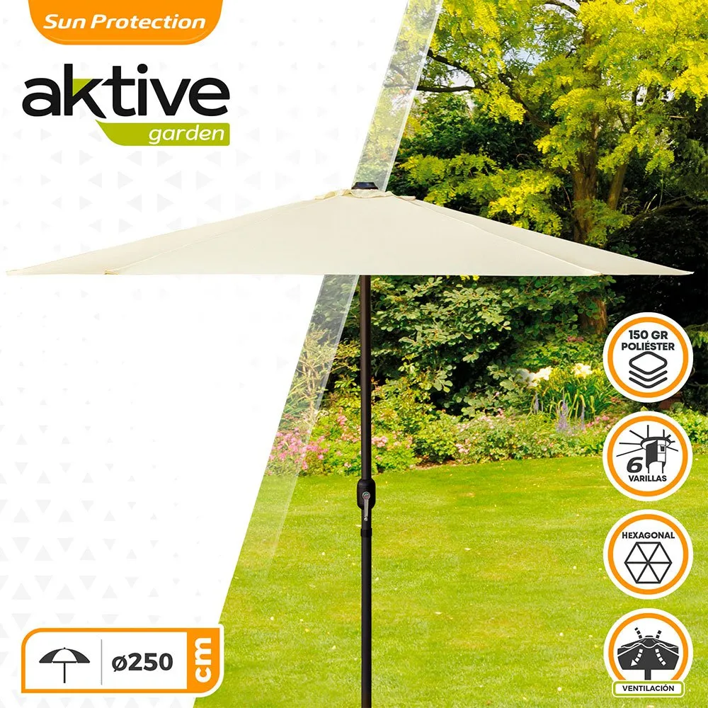 Aktive Aluminium Höhe Des Sechseckigen Pfostens 250 Cm 34 Mm 240 Cm, Cream, One Size Aktive Aluminium Höhe Des Sechseckigen Pfostens 250 Cm 34 Mm 240 Cm, Cream, One Size