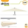 Aktive Aluminium Höhe Des Sechseckigen Pfostens 250 Cm 34 Mm 240 Cm, Cream, One Size