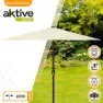 Aktive Aluminium Höhe Des Sechseckigen Pfostens 250 Cm 34 Mm 240 Cm, Cream, One Size