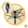 Aktive Aluminium Höhe Des Sechseckigen Pfostens 250 Cm 34 Mm 240 Cm, Cream, One Size
