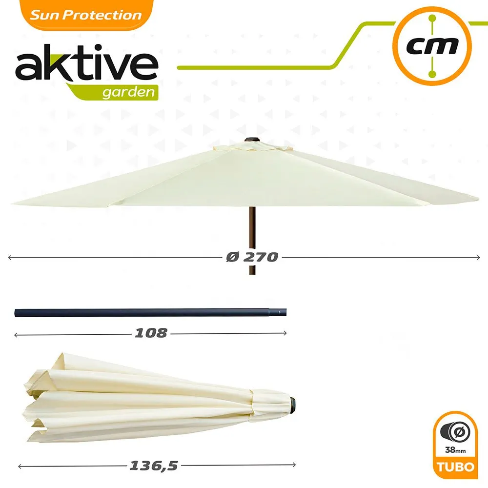 Aktive Aluminium Höhe Des Sechseckigen Pfostens 270 Cm 38 Mm 240 Cm, Cream, One Size Aktive Aluminium Höhe Des Sechseckigen Pfostens 270 Cm 38 Mm 240 Cm, Cream, One Size