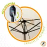 Aktive Aluminium Höhe Des Sechseckigen Pfostens 270 Cm 38 Mm 240 Cm, Cream, One Size