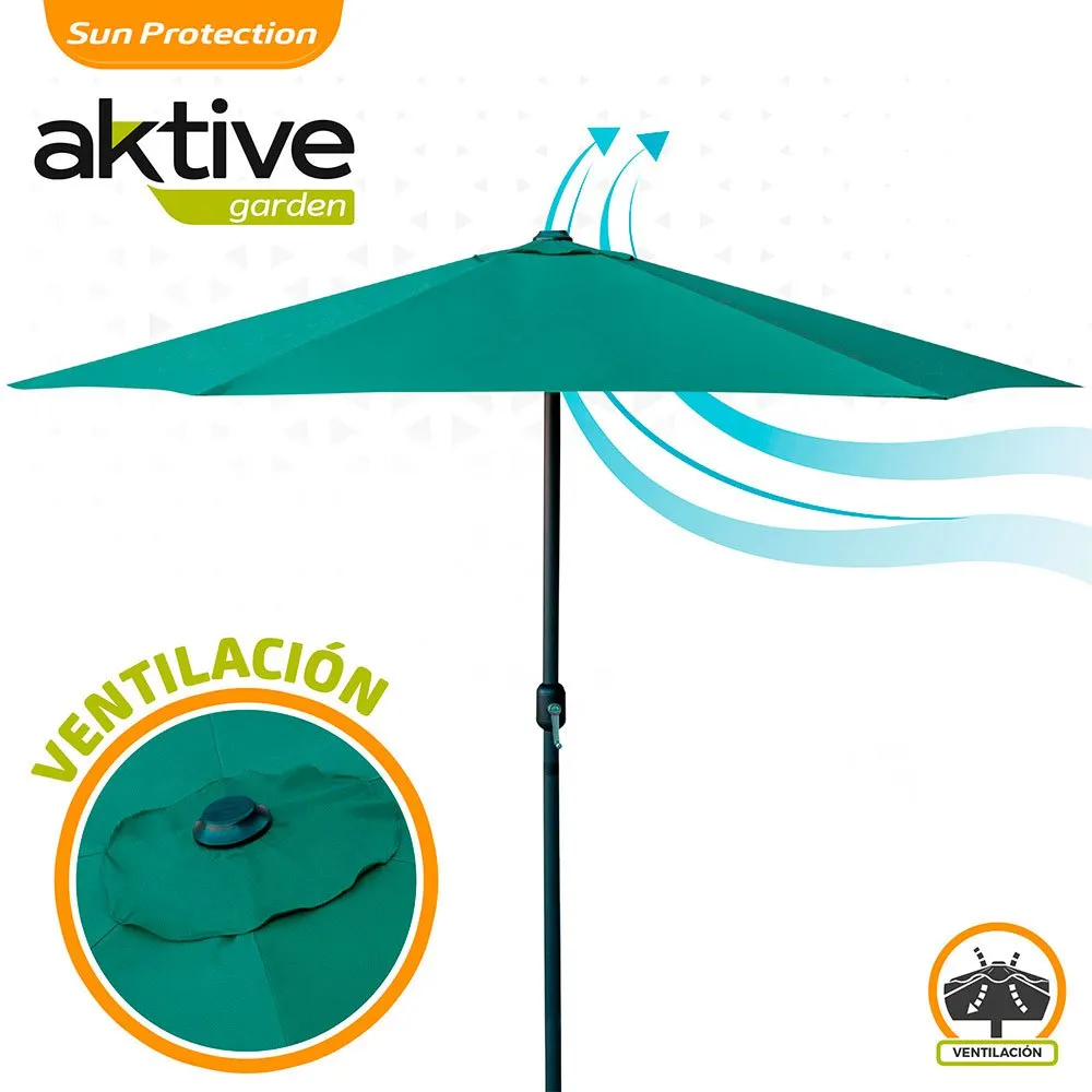 Aktive Aluminium Höhe Des Stocks Des Sechseckigen Sonnenschirms 300 Cm 48 Mm 245 Cm, Green, One Size Aktive Aluminium Höhe Des Stocks Des Sechseckigen Sonnenschirms 300 Cm 48 Mm 245 Cm, Green, One Size