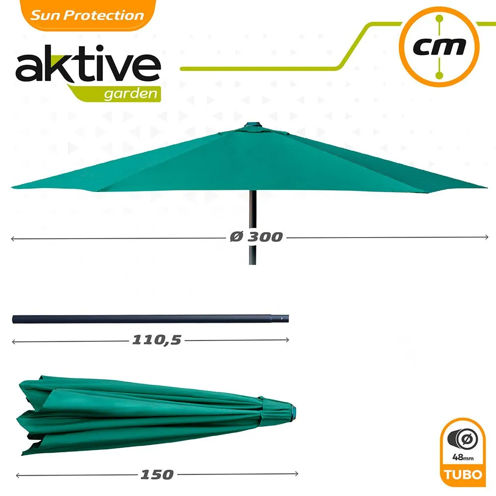 Aktive Aluminium Höhe Des Stocks Des Sechseckigen Sonnenschirms 300 Cm 48 Mm 245 Cm, Green, One Size Aktive Aluminium Höhe Des Stocks Des Sechseckigen Sonnenschirms 300 Cm 48 Mm 245 Cm, Green, One Size