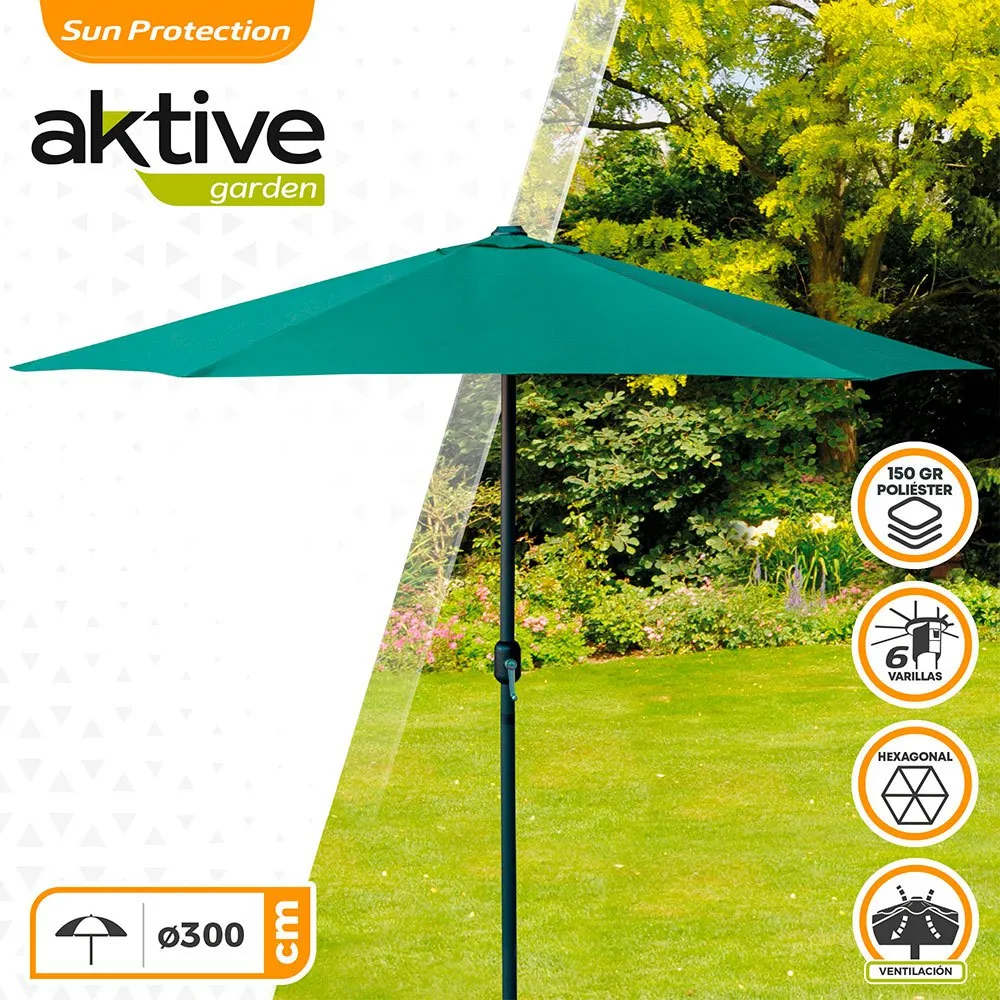 Aktive Aluminium Höhe Des Stocks Des Sechseckigen Sonnenschirms 300 Cm 48 Mm 245 Cm, Green, One Size Aktive Aluminium Höhe Des Stocks Des Sechseckigen Sonnenschirms 300 Cm 48 Mm 245 Cm, Green, One Size