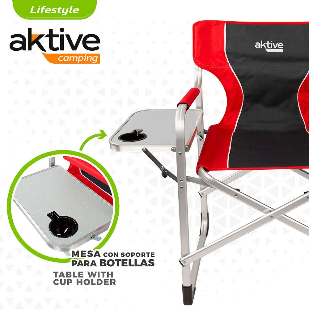 Aktive Aluminium Mit Tablett Und Isoliertascheregiestuhl, Black / red, One Size Aktive Aluminium Mit Tablett Und Isoliertascheregiestuhl, Black / red, One Size
