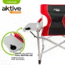 Aktive Aluminium Mit Tablett Und Isoliertascheregiestuhl, Black / red, One Size