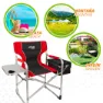 Aktive Aluminium Mit Tablett Und Isoliertascheregiestuhl, Black / red, One Size