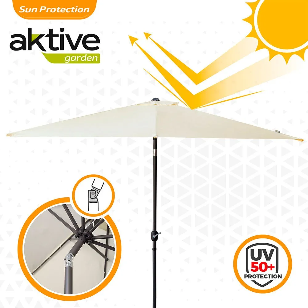 Aktive Aluminium Quadratischer Sonnenschirm Mit Uv-schutz Für Hohen Mast 270x270 Cm 38 Mm 260 Cm, Beige, One Size Aktive Aluminium Quadratischer Sonnenschirm Mit Uv-schutz Für Hohen Mast 270x270 Cm 38 Mm 260 Cm, Beige, One Size