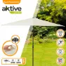 Aktive Aluminium Quadratischer Sonnenschirm Mit Uv-schutz Für Hohen Mast 270x270 Cm 38 Mm 260 Cm, Beige, One Size