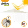 Aktive Aluminium Quadratischer Sonnenschirm Mit Uv-schutz Für Hohen Mast 270x270 Cm 38 Mm 260 Cm, Beige, One Size