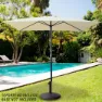 Aktive Aluminium Quadratischer Sonnenschirmmast Mit Uv-schutz 270x270 Cm 48 Mm 260 Cm, Beige, One Size