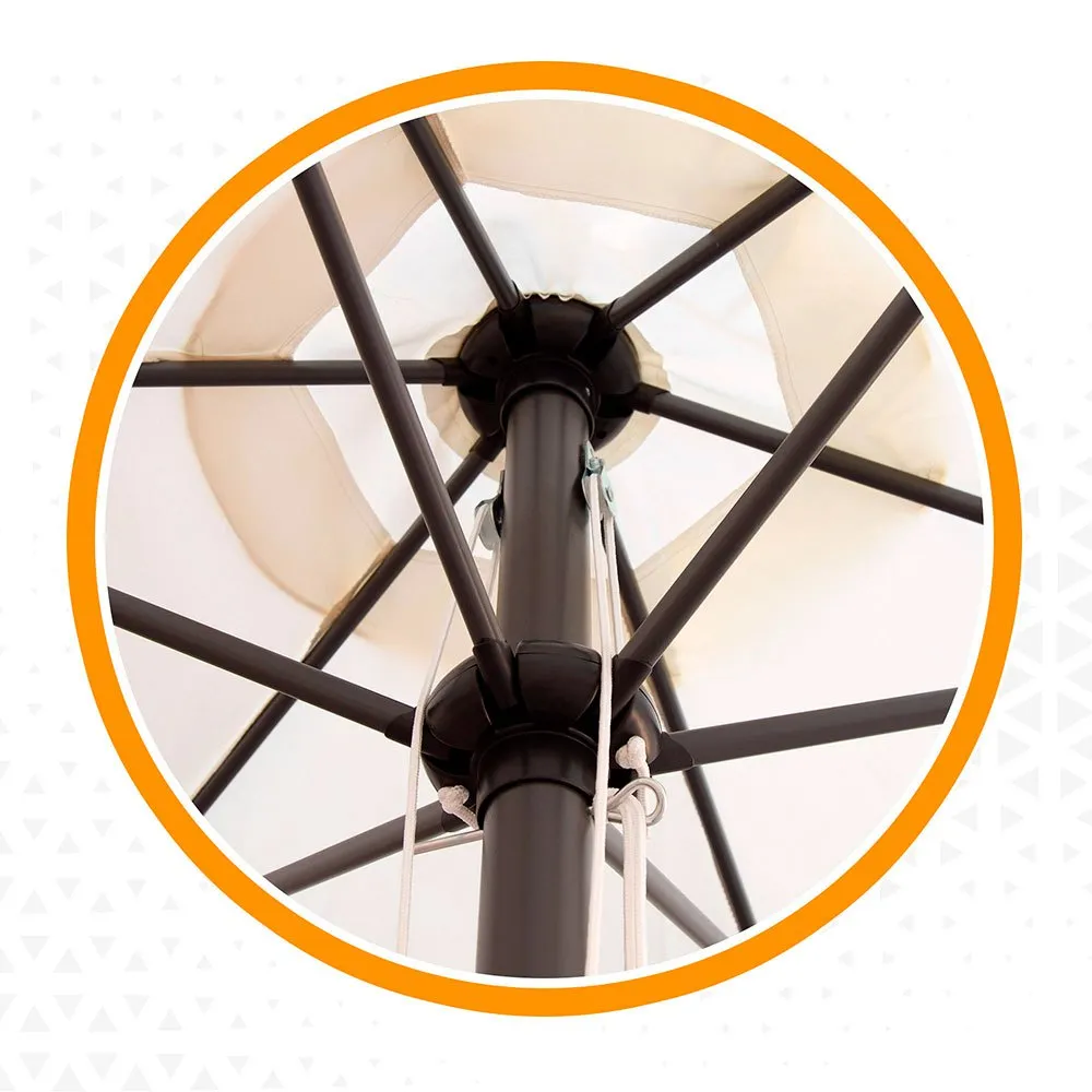 Aktive Aluminium Sechseckiger Sonnenschirm Mit Uv-schutz Und Doppelrollensystem 270 Cm 38 Mm 240 Cm, Beige, One Size Aktive Aluminium Sechseckiger Sonnenschirm Mit Uv-schutz Und Doppelrollensystem 270 Cm 38 Mm 240 Cm, Beige, One Size