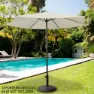 Aktive Aluminium Sechseckiger Sonnenschirm Mit Uv-schutz Und Doppelrollensystem 270 Cm 38 Mm 240 Cm, Beige, One Size