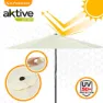 Aktive Aluminium Sechseckiger Sonnenschirm Mit Uv-schutz Und Doppelrollensystem 270 Cm 38 Mm 240 Cm, Beige, One Size