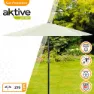 Aktive Aluminium Sechseckiger Sonnenschirm Mit Uv-schutz Und Doppelrollensystem 270 Cm 38 Mm 240 Cm, Beige, One Size