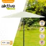 Aktive Aluminium Sechseckiger Sonnenschirm Mit Uv-schutz Und Doppelrollensystem 300 Cm 48 Mm 250 Cm, Beige, One Size
