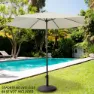 Aktive Aluminium Sechseckiger Sonnenschirm Mit Uv-schutz Und Doppelrollensystem 300 Cm 48 Mm 250 Cm, Beige, One Size
