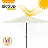Aktive Aluminium Sechseckiger Sonnenschirm Mit Uv-schutz Und Stange 270 Cm 38 Mm 240 Cm unisex, Beige, One Size