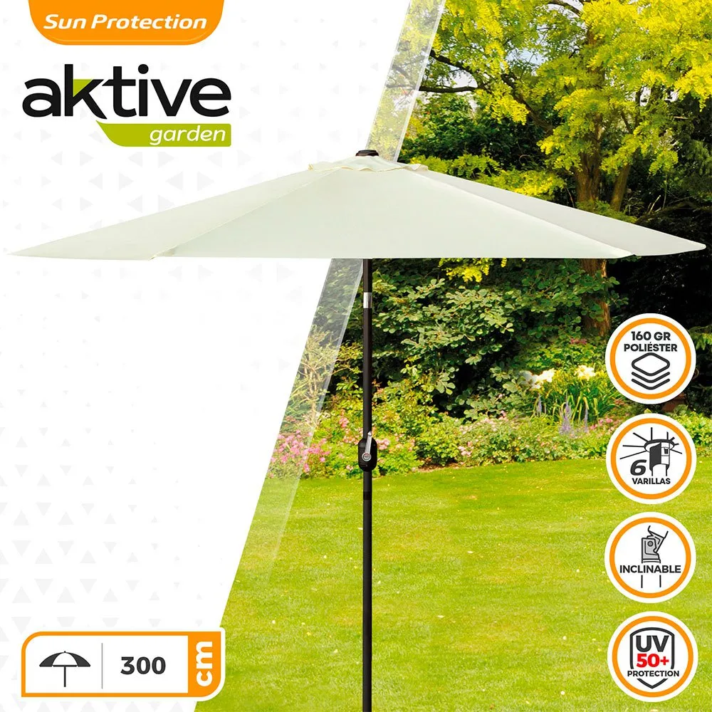 Aktive Aluminium Sechskantmast Höhe Uv-schutz 300 Cm 48 Mm 250 Cm, Beige, One Size Aktive Aluminium Sechskantmast Höhe Uv-schutz 300 Cm 48 Mm 250 Cm, Beige, One Size