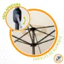 Aktive Aluminium Sechskantmast Höhe Uv-schutz 300 Cm 48 Mm 250 Cm, Beige, One Size
