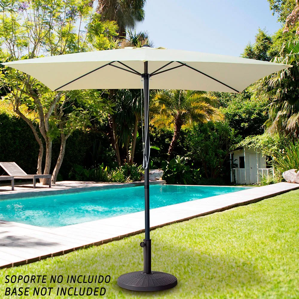 Aktive Aluminium Vierkantmast Höhe Uv-schutz Sonnenschirm Doppel-flaschenzugsystem 300x300 Cm 48 Mm 270 Cm, Beige, One Size Aktive Aluminium Vierkantmast Höhe Uv-schutz Sonnenschirm Doppel-flaschenzugsystem 300x300 Cm 48 Mm 270 Cm, Beige, One Size