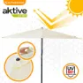 Aktive Aluminium Vierkantmast Höhe Uv-schutz Sonnenschirm Doppel-flaschenzugsystem 300x300 Cm 48 Mm 270 Cm, Beige, One Size