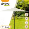 Aktive Aluminium Vierkantmast Höhe Uv-schutz Sonnenschirm Doppel-flaschenzugsystem 300x300 Cm 48 Mm 270 Cm, Beige, One Size
